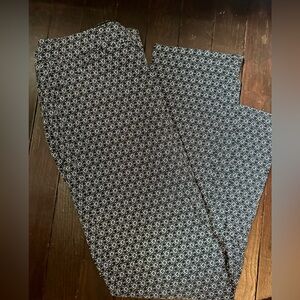 Zac & Rachel Black and White Geometric Cropped Pants